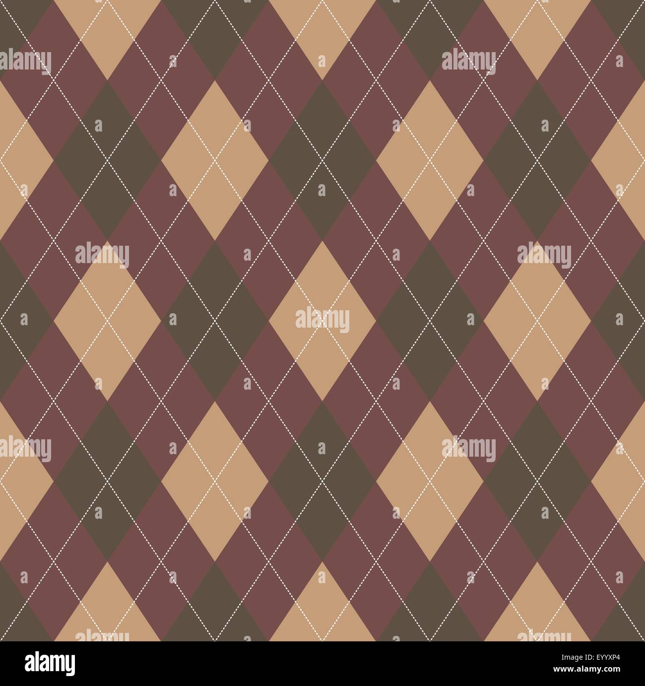 Nahtlose Argyle-Muster. Diamant-Formen-Hintergrund. Stock Vektor
