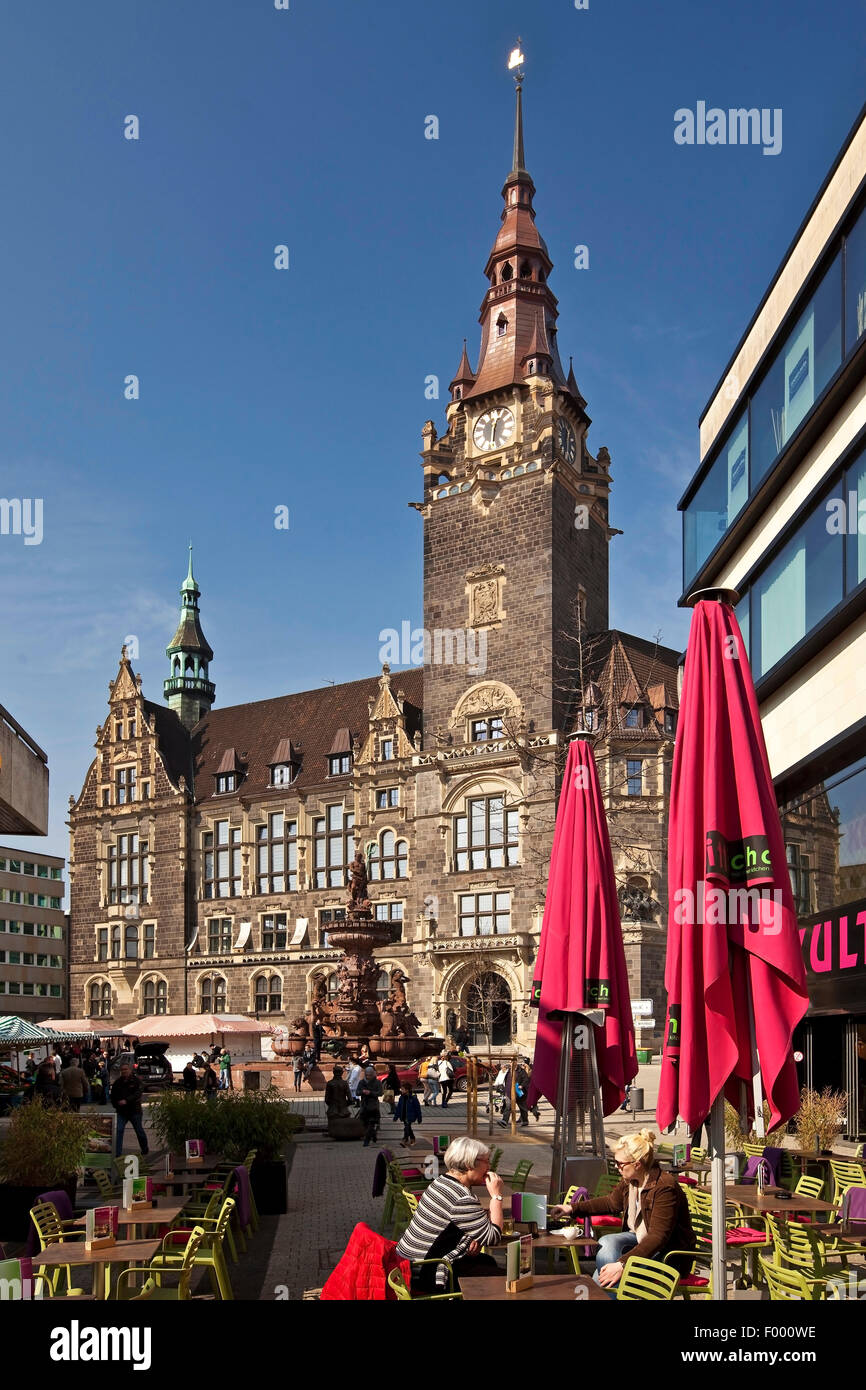 Ehemaliges Rathaus von Elberfeld, jetzt Verwaltungsgebäude, Deutschland, Nordrhein-Westfalen, Bergisches Land, Wuppertal Stockfoto