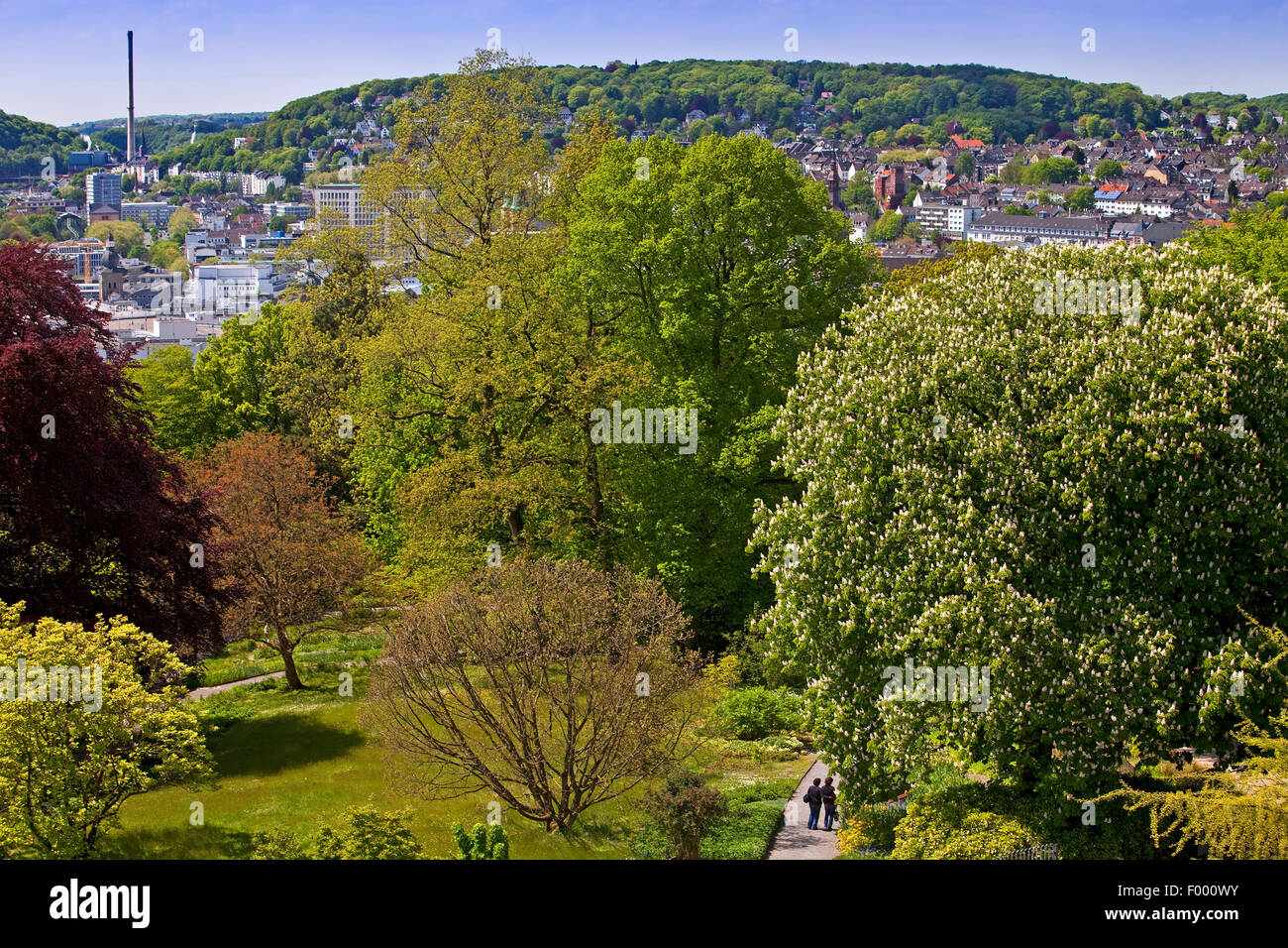 Blick Von Der Elisen Turm In Den Botanischen Garten Wuppertal Im