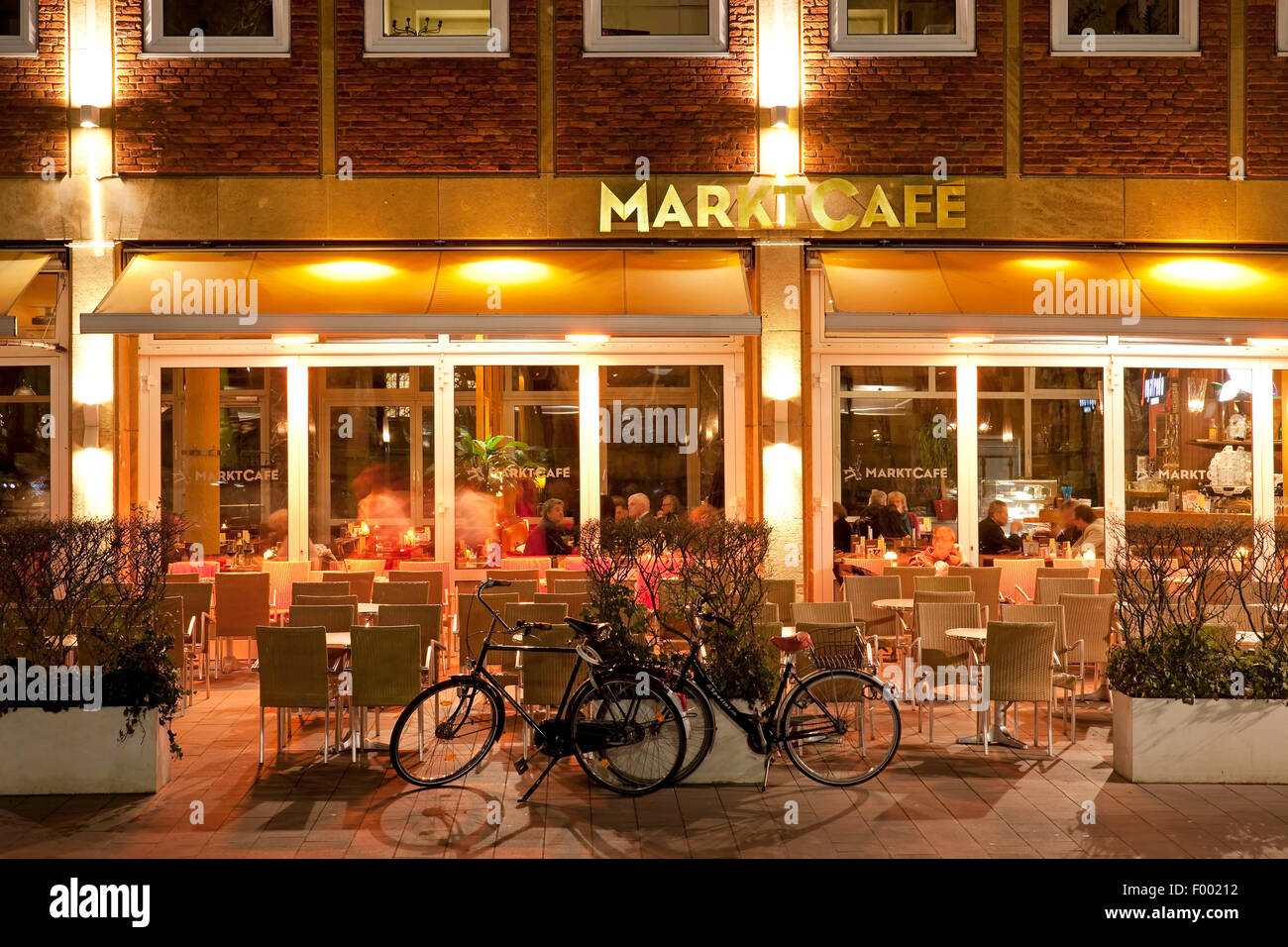 Marktcafe in Münster, Nordrhein-Westfalen, Münsterland, Münster Stockfoto