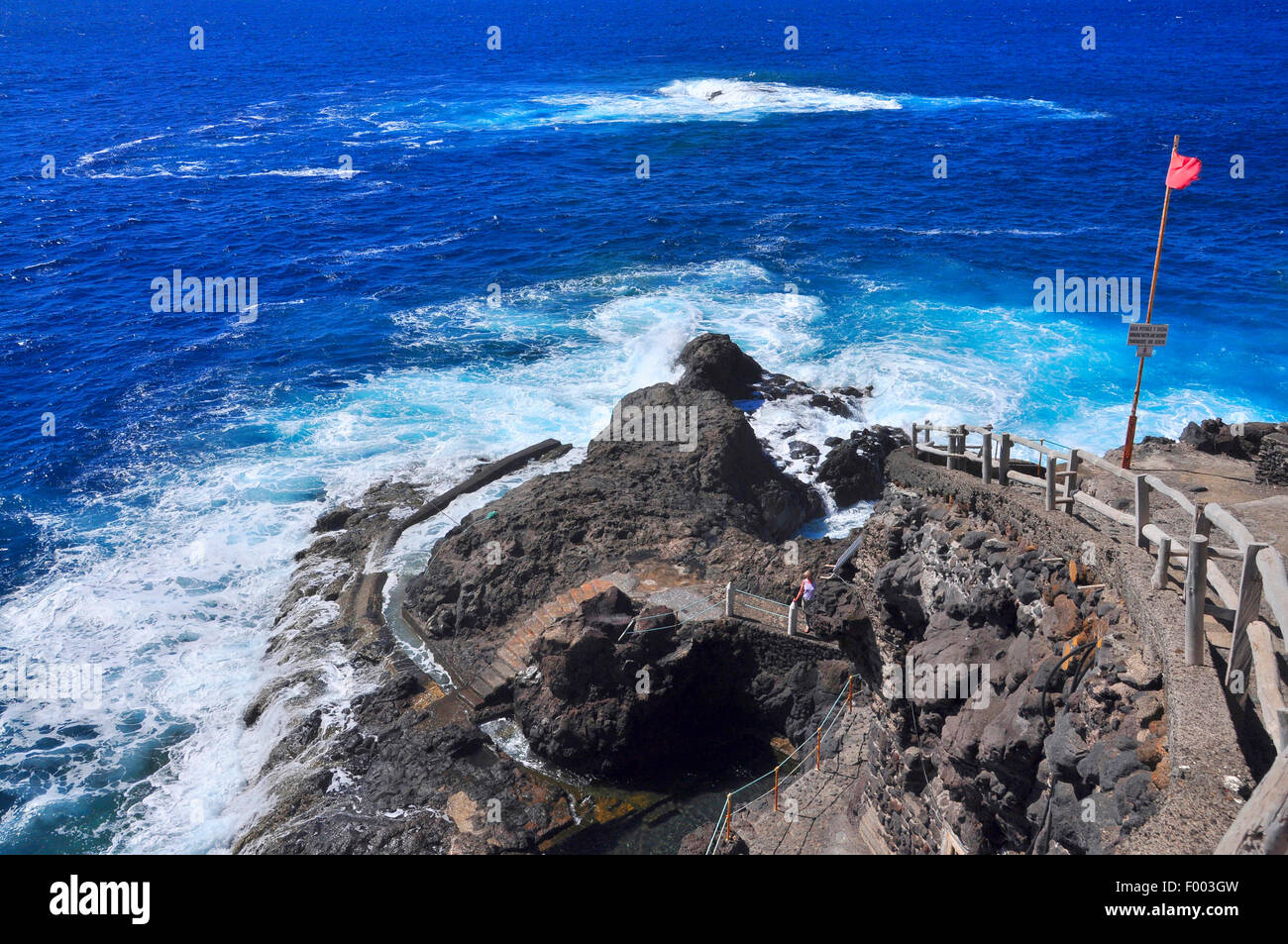 z.B. Küste von San Andres, Kanarische Inseln, La Palma Stockfoto