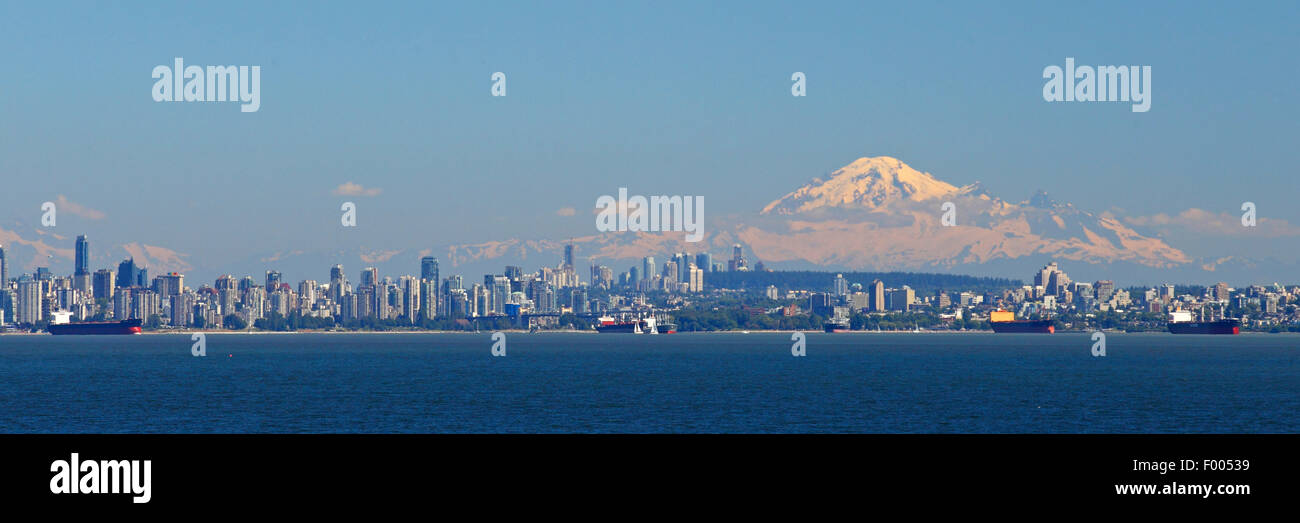 zeigen Sie nach Vancouver aus dem Meer, Kanada an, Vancouver Stockfoto