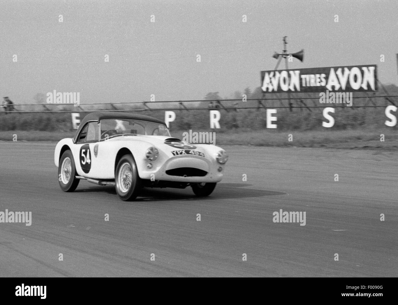 AC Ace/Bristol Ecurie Chiltern J.McKechnie. Silverstone 05.09.1959, Stockfoto