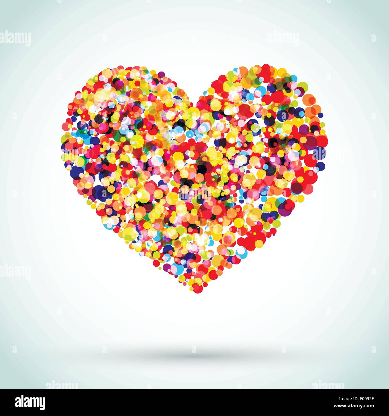 Regenbogen-Button Hintergrund Herzen Stock Vektor