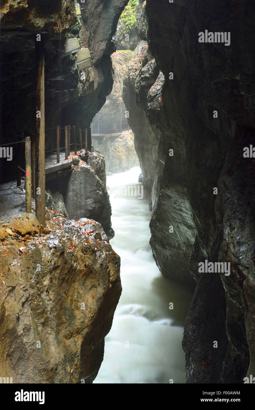 Partnach Gorge, Deutschland, Bayern, Garmisch-Partenkirchen Stockfoto