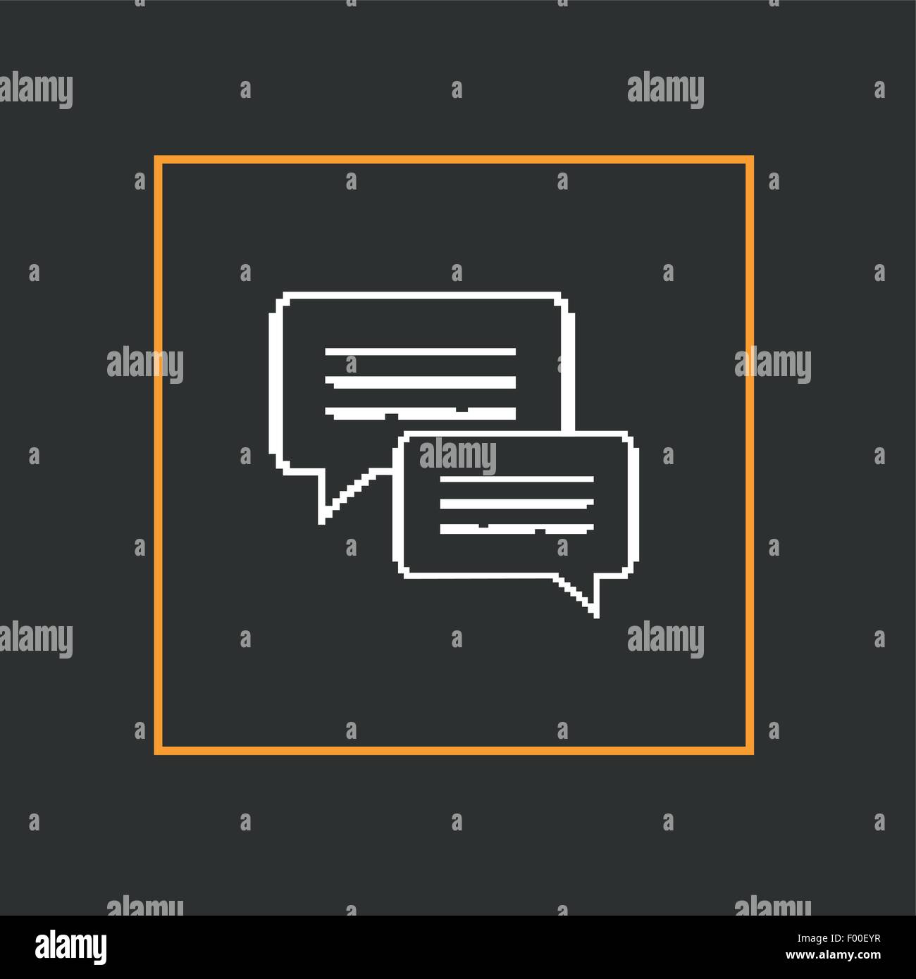 Einfache Pixel Symbol Dialogmeldungen. Vektor-design Stock Vektor