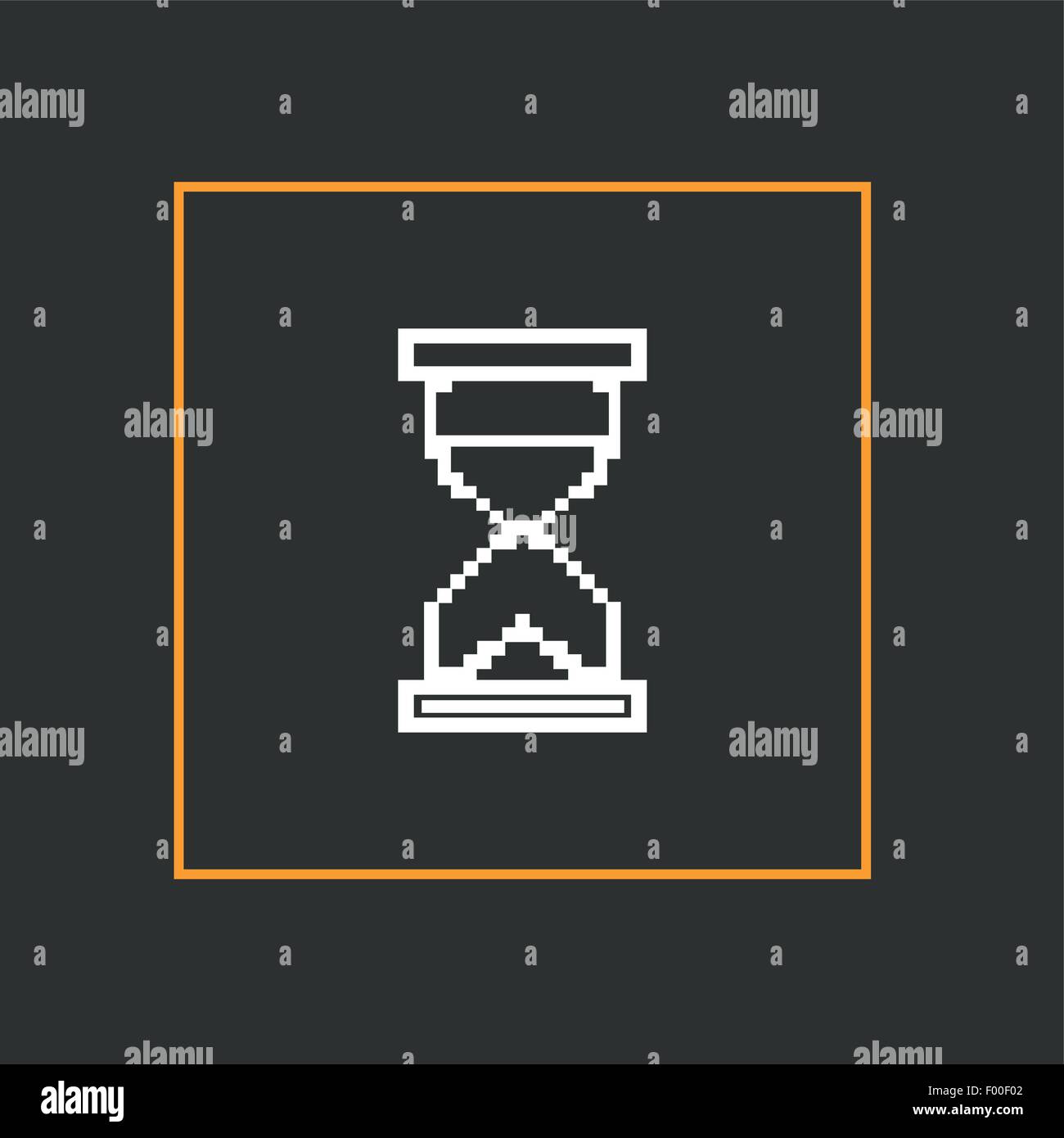 Einfach stilvolle Pixel Symbol Sanduhr. Vektor-design Stock Vektor