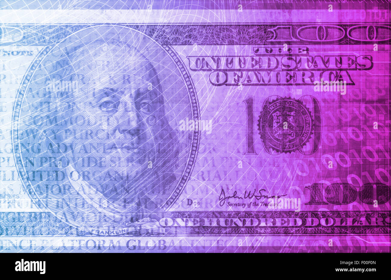 DNA-Helix-Struktur mit einem chemischen System Stockfoto