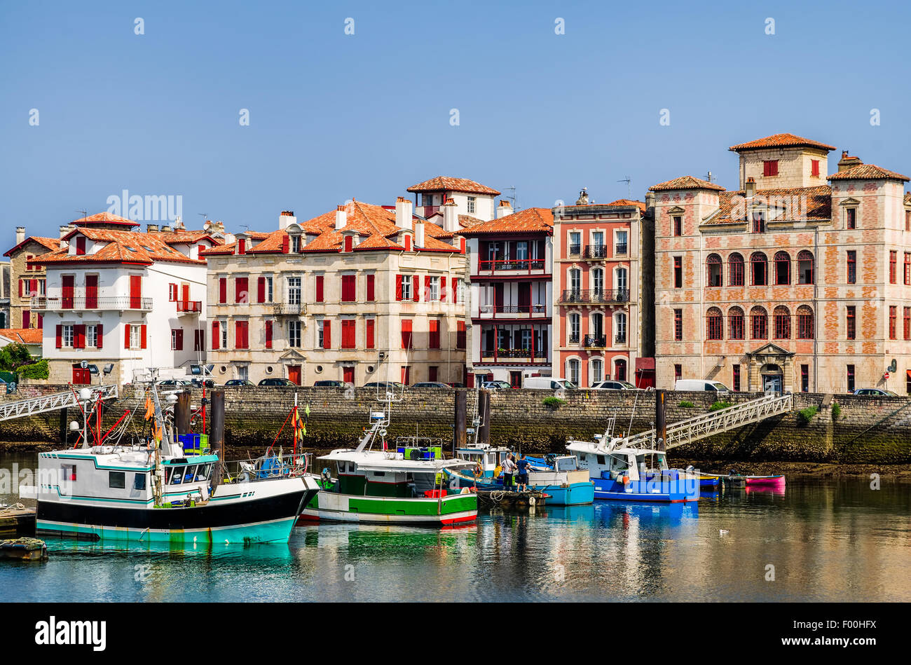 Hafen von Saint-Jean-de-Luz, Frankreich Stockfoto