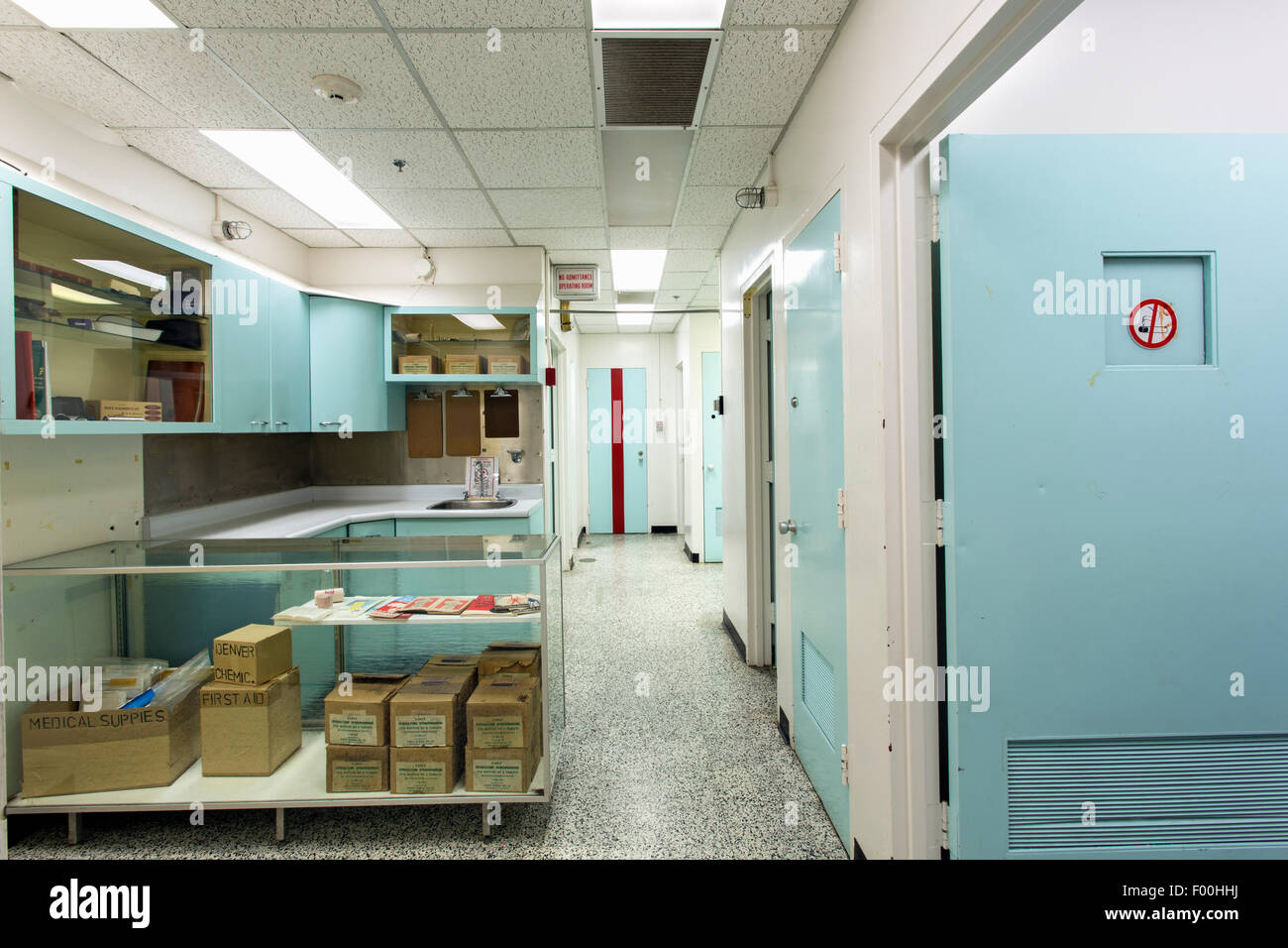 Diefenbunker, Kanadas Cold War Museum, Krankenhaus, Karpfen, Ontario, Kanada Stockfoto