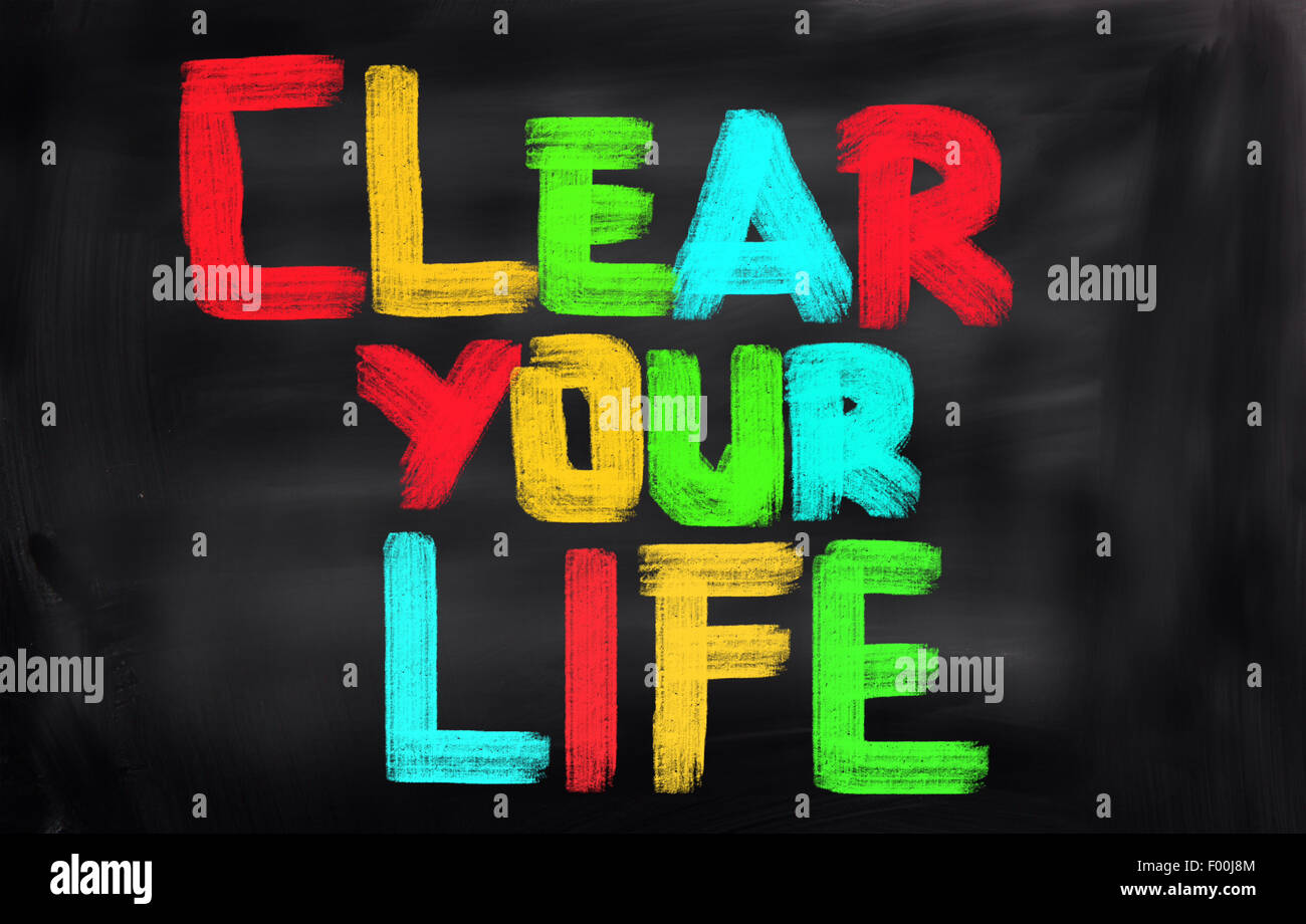 Klar, Ihr Lebenskonzept Stockfoto