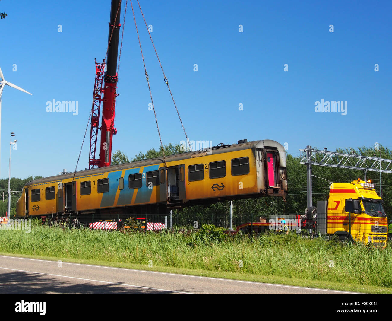 Hondekop Volvo Klomp International Transport Zwolle pic4 verladen Stockfoto