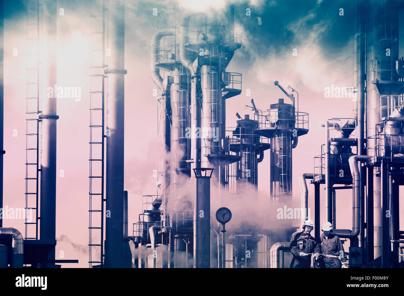 Öl und Gas Raffinerie-Industrie Stockfoto
