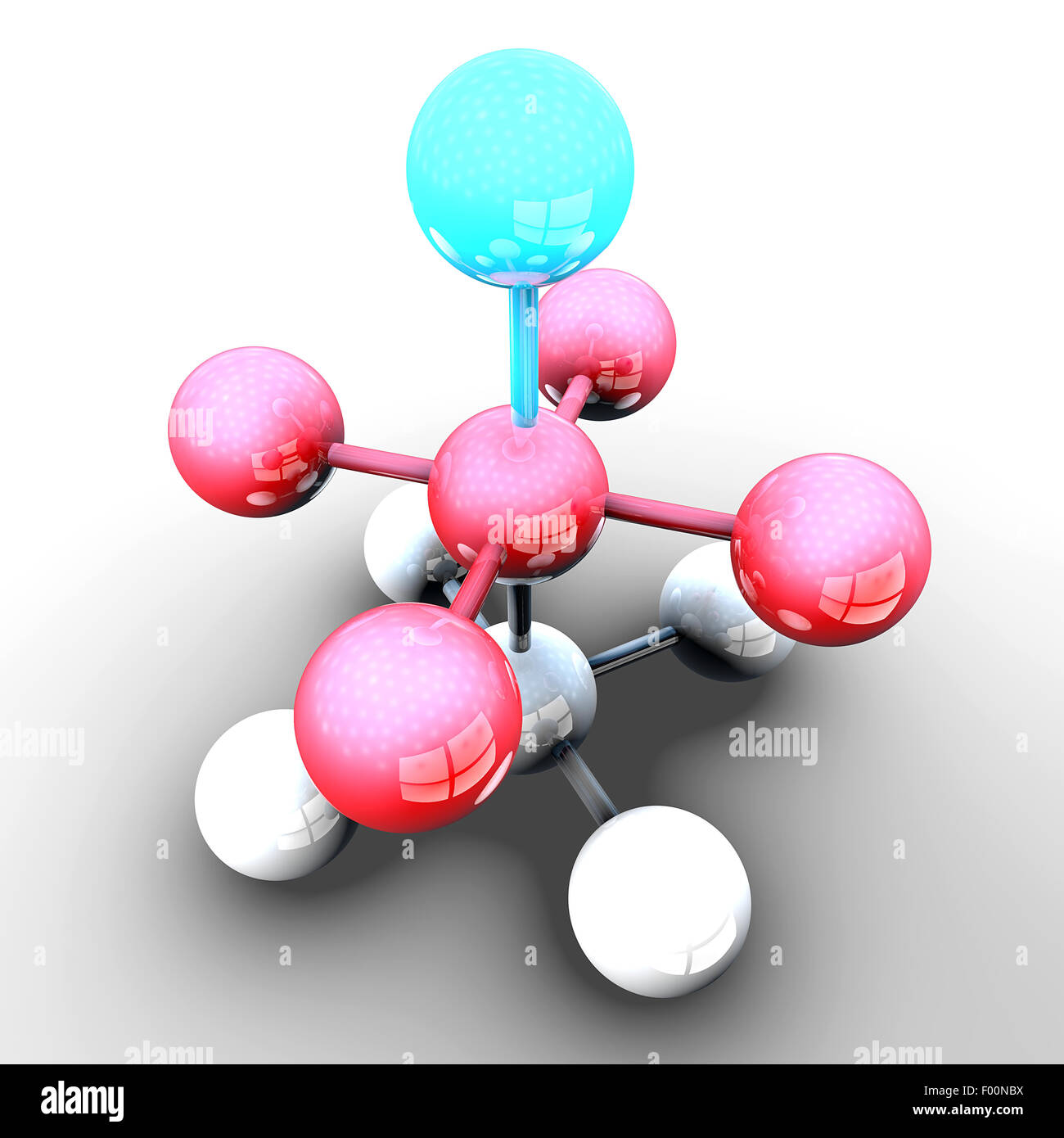 3D-Molekül und Atom, Wissenschaft und Forschung Stockfoto