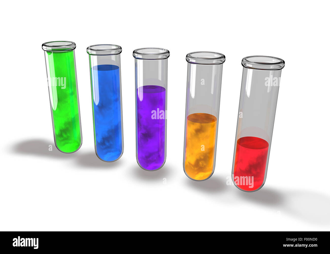 3D Reagenzglas-Analytik-Labor Stockfoto