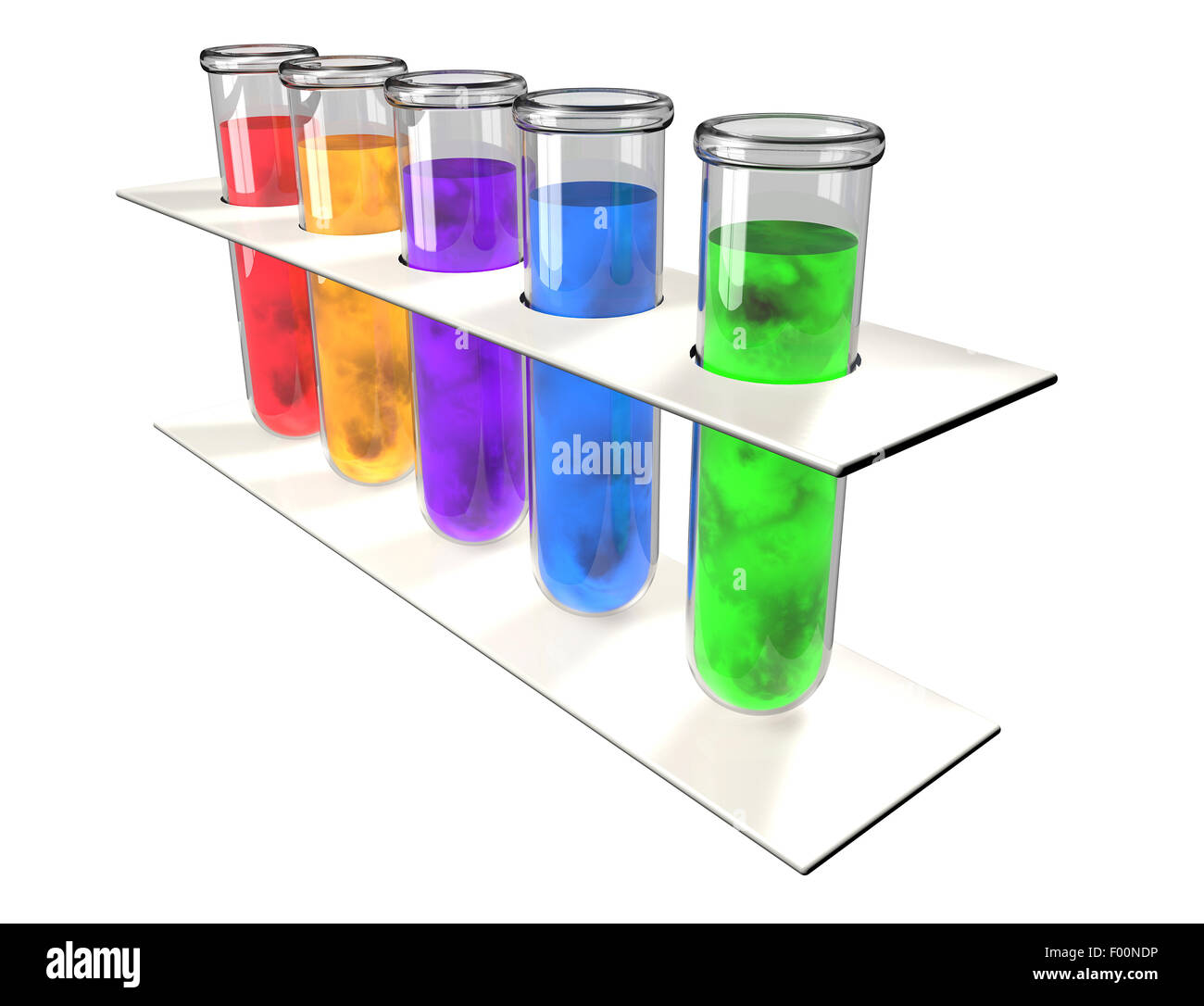 3D Reagenzglas-Analytik-Labor Stockfoto