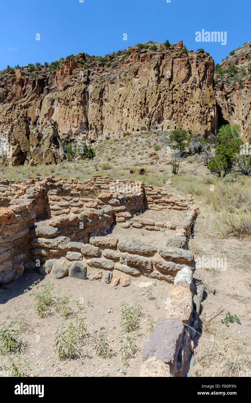 Bandelier Nationalmonument. Los Alamos, New Mexico. USA Stockfoto