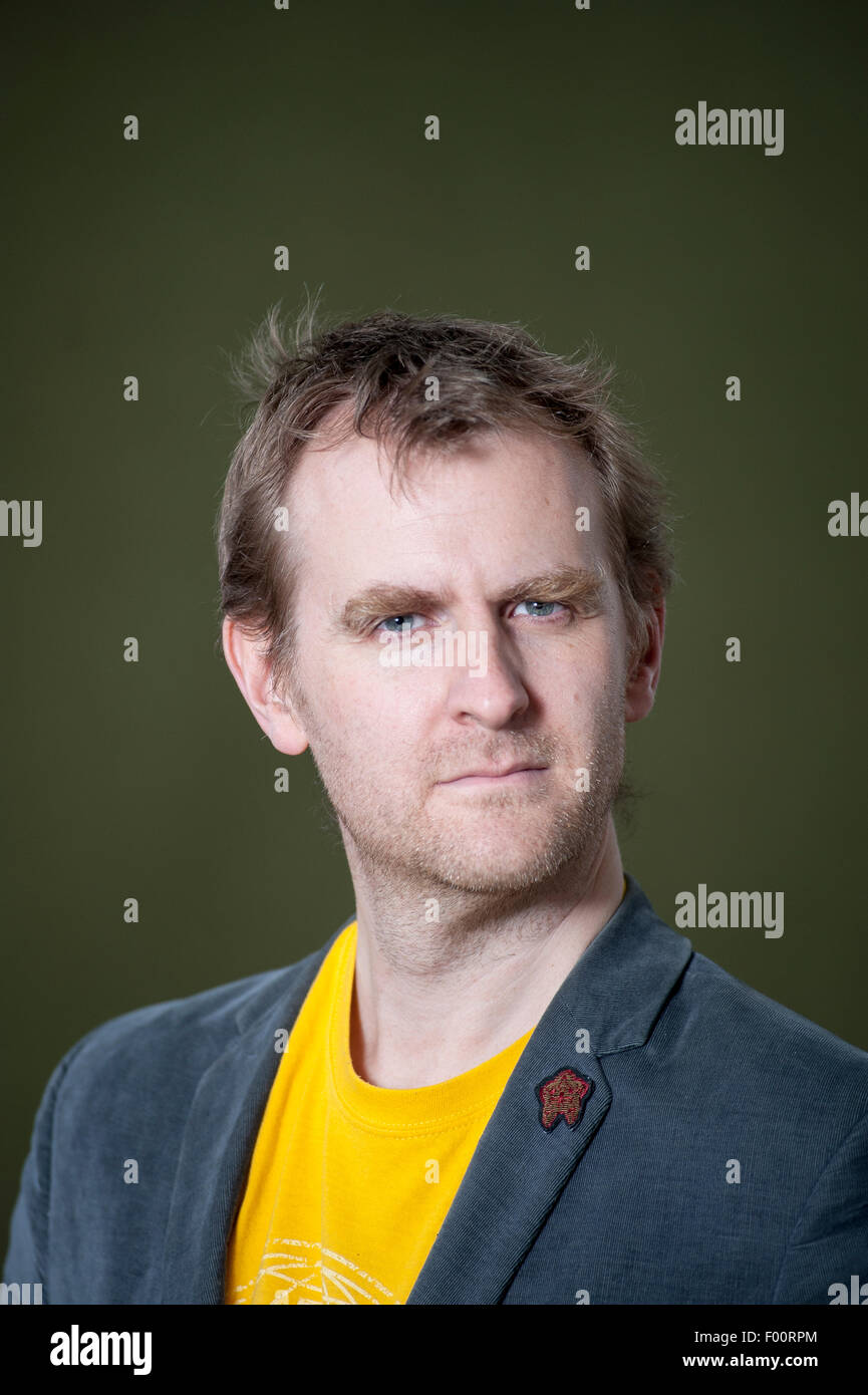 Schriftsteller und Kommentator Nick Harkaway, erscheinen auf dem Edinburgh International Book Festival. Stockfoto