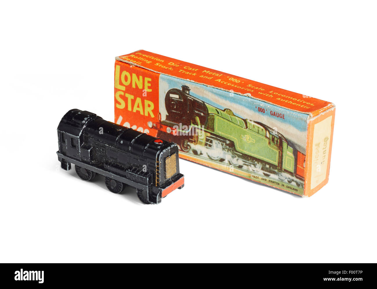 Lone Star Spielzeug Zug, Diesel-Rangierlok und original box Stockfoto