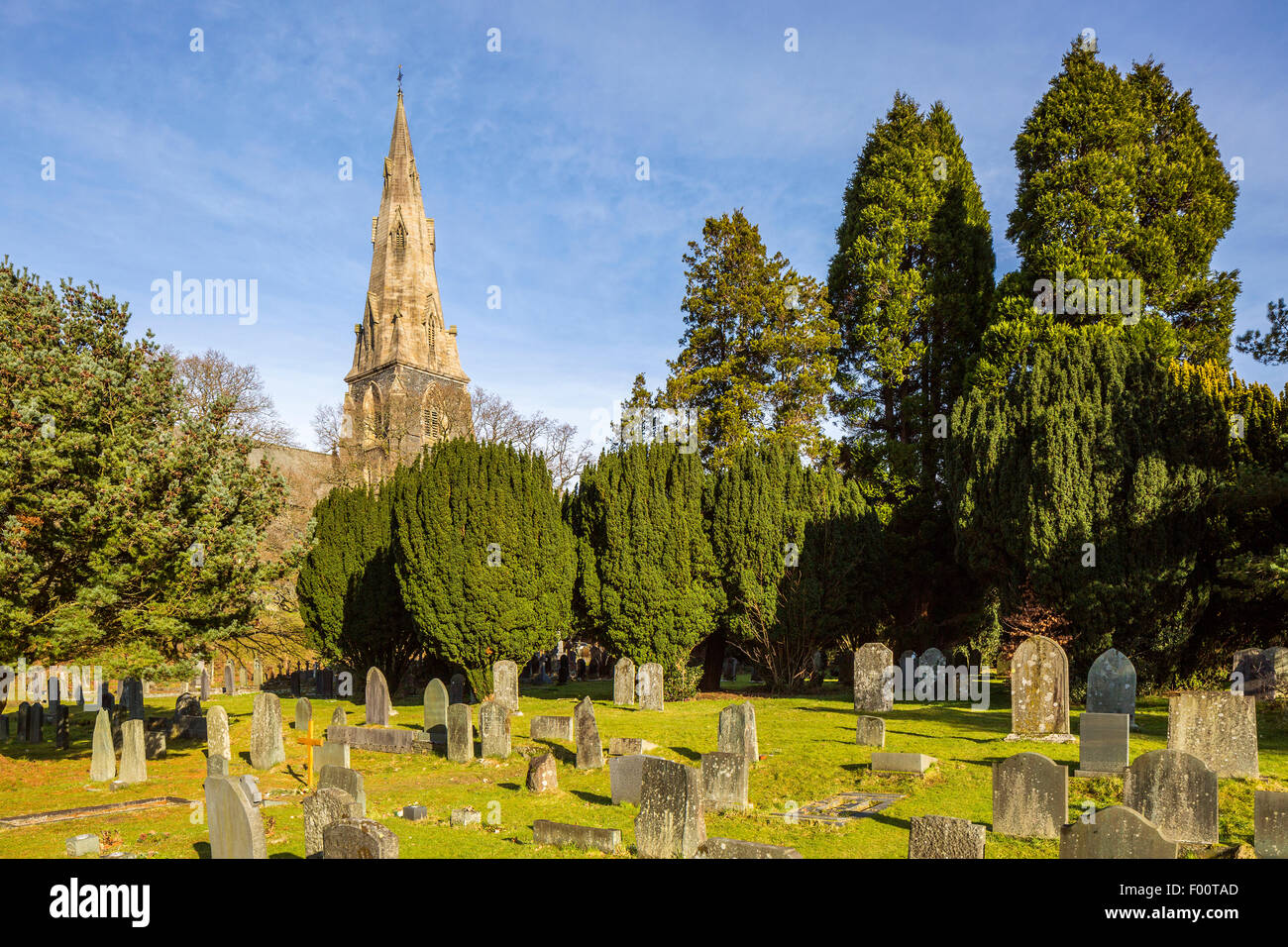 St. Marien Kirche, Ambleside, Nationalpark Lake District, Cumbria, England, Vereinigtes Königreich, Europa. Stockfoto