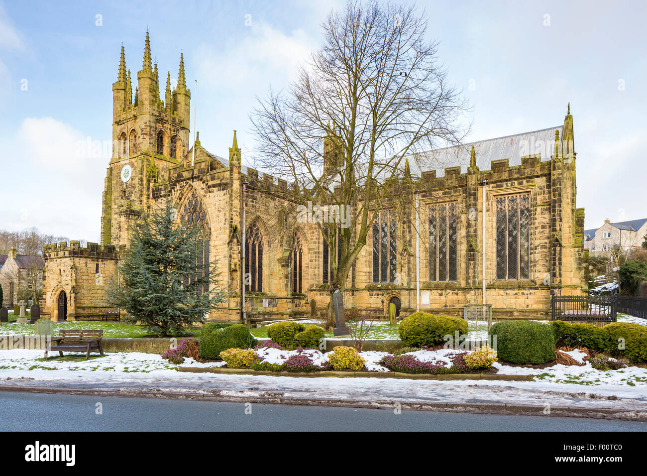 Kathedrale von Peak, Tideswell, Peak District National Park, Derbyshire, England, Vereinigtes Königreich, Europa. Stockfoto