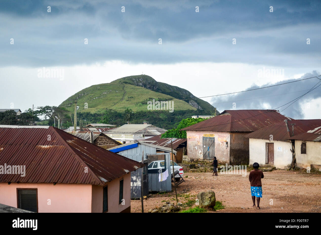 Touristisches Dorf Amedzofe, Ghana Stockfoto