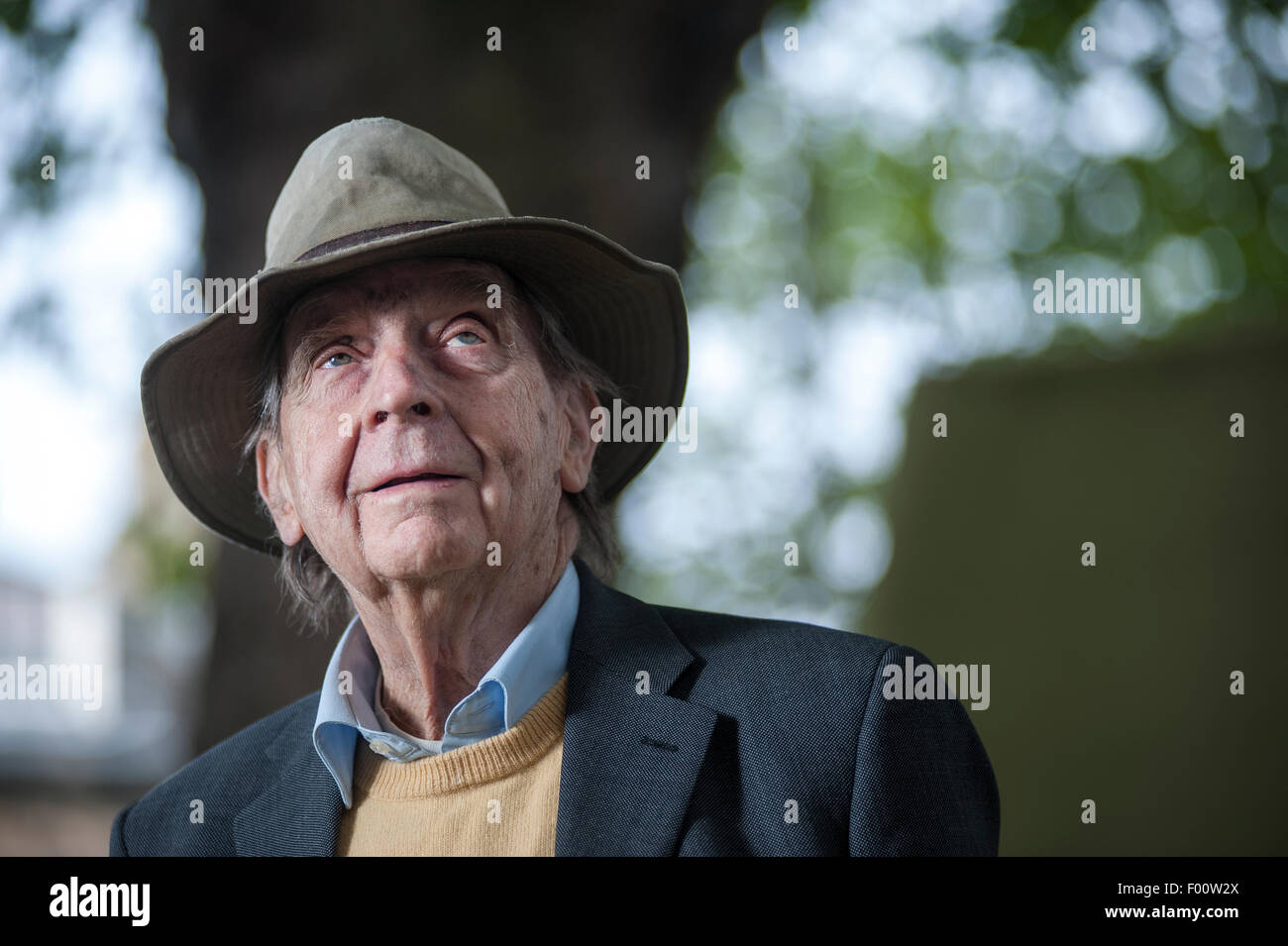 Britische politische Philosoph Larry Siedentop, die an das Edinburgh International Book Festival. Stockfoto