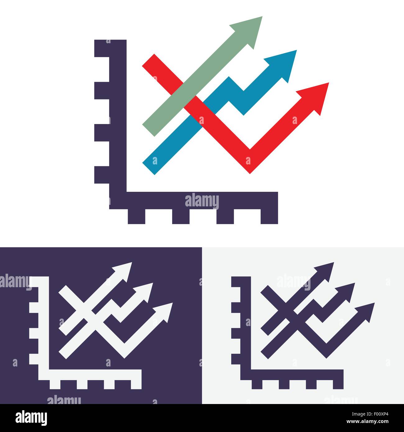 Diagramm-Optionen-Vektor-icons Stock Vektor