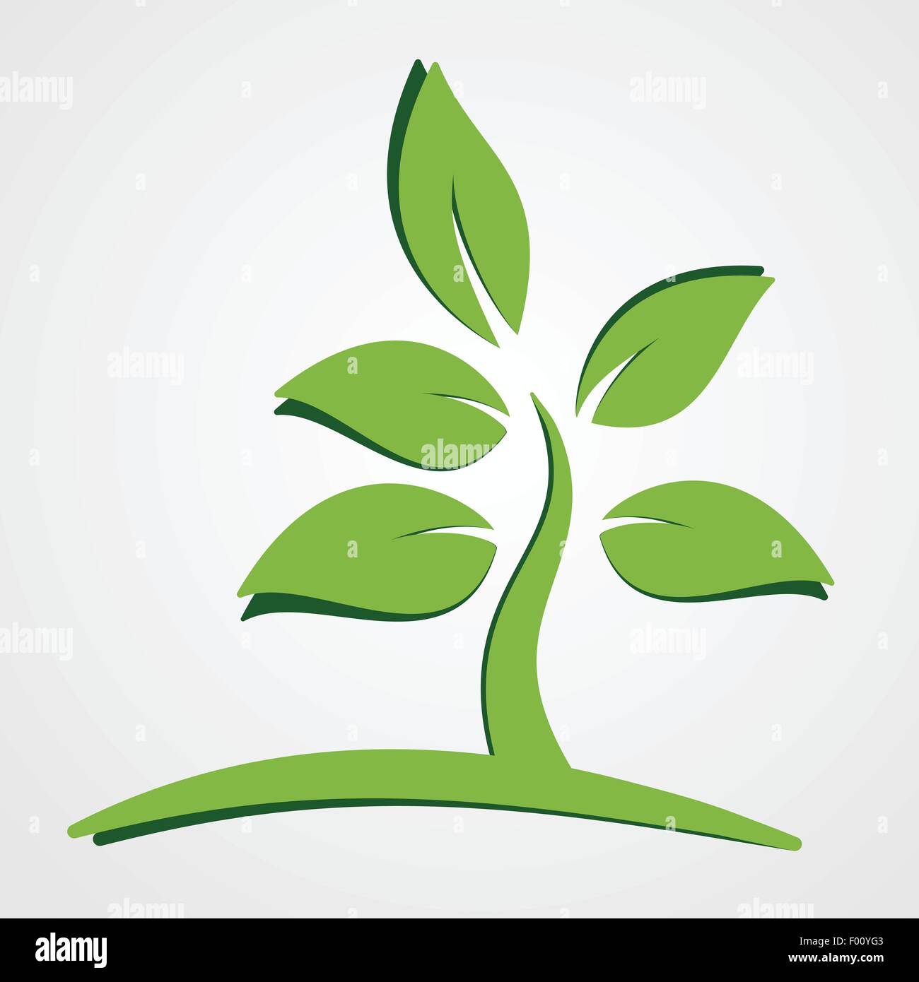 Grüne Pflanze-Natur-Konzept-Vektor-Illustration. Stock Vektor