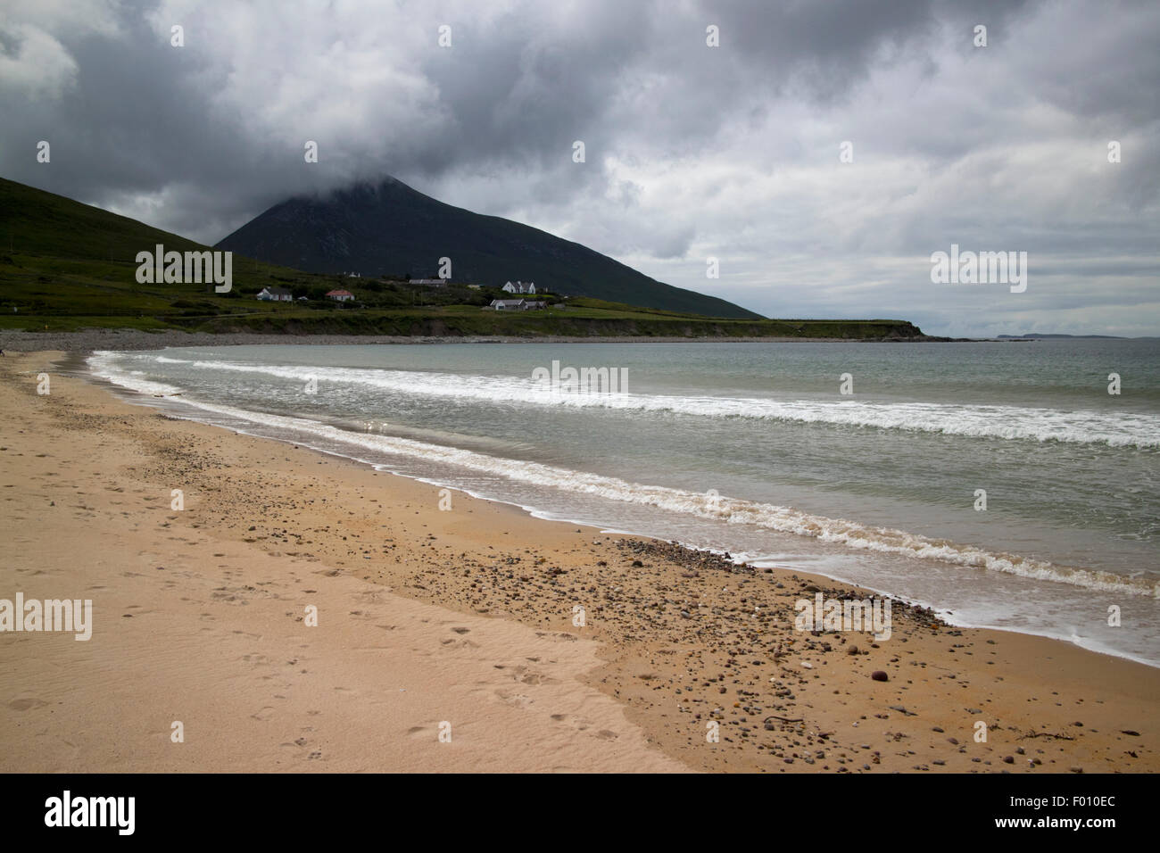 Barnynagappul Strang auf den wilden Atlantik Weg Küstenroute Doogort Achill Island, County Mayo, Irland Stockfoto