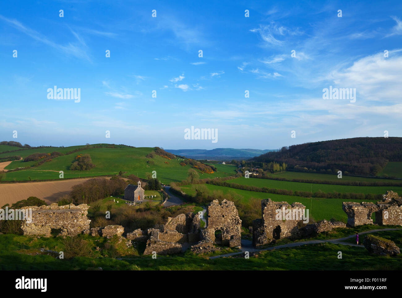 Dunamase (AKA Dunamace) Burg, in der Nähe von Portlaois, County Laois, Irland Stockfoto