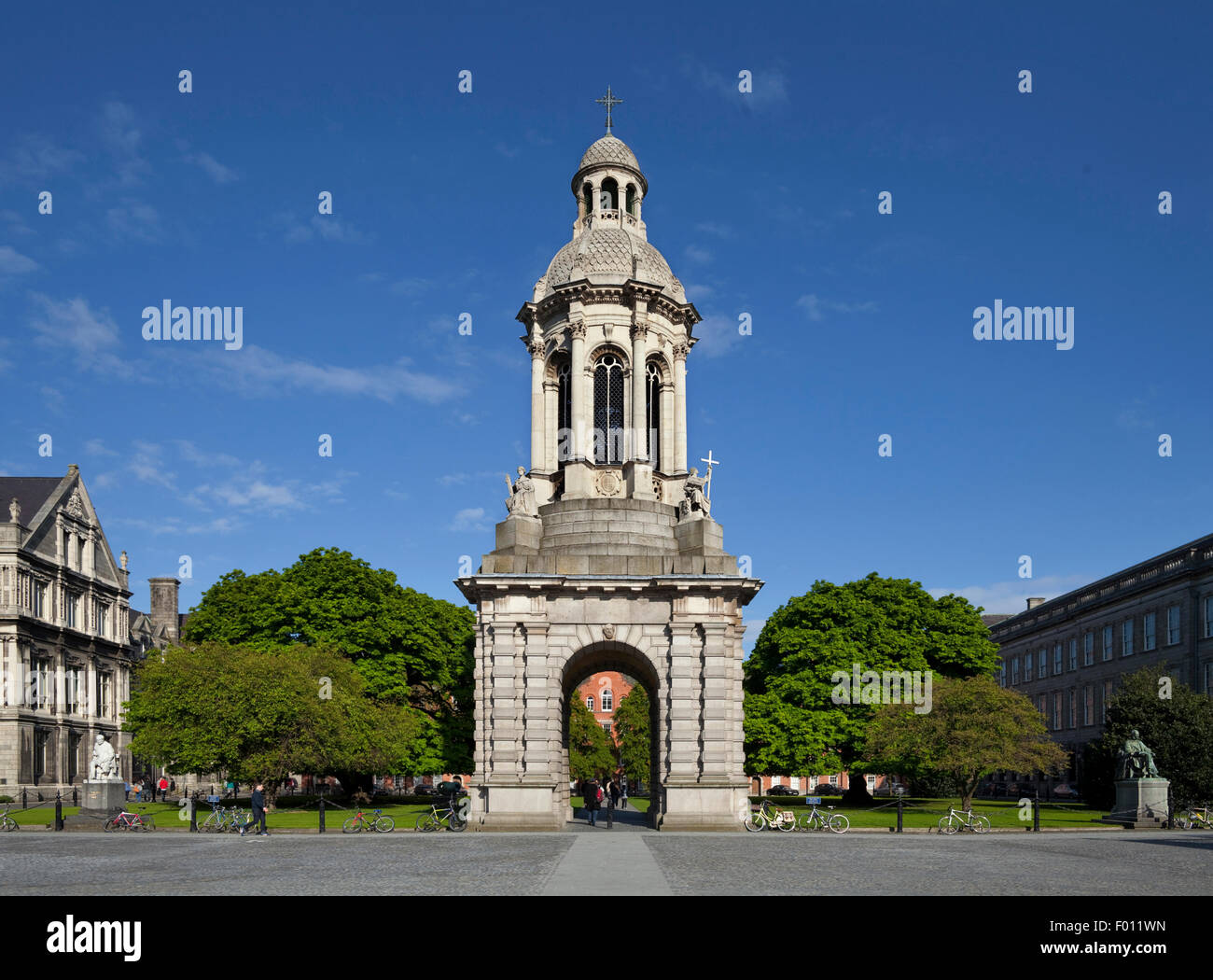 Der Campanile gemacht 1853 in Parliament Square, Trinity College, Dublin, Irland Stockfoto