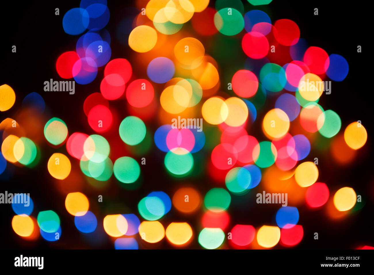 Glänzende Weihnachten Hintergrund mit bunten Lichtern Stockfoto