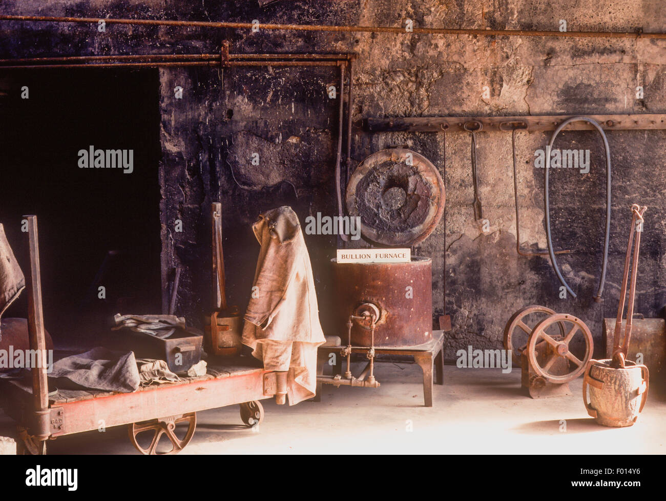 Schmiede Shop, Empire Mine State Historic Park, Grass Valley, Kalifornien Stockfoto