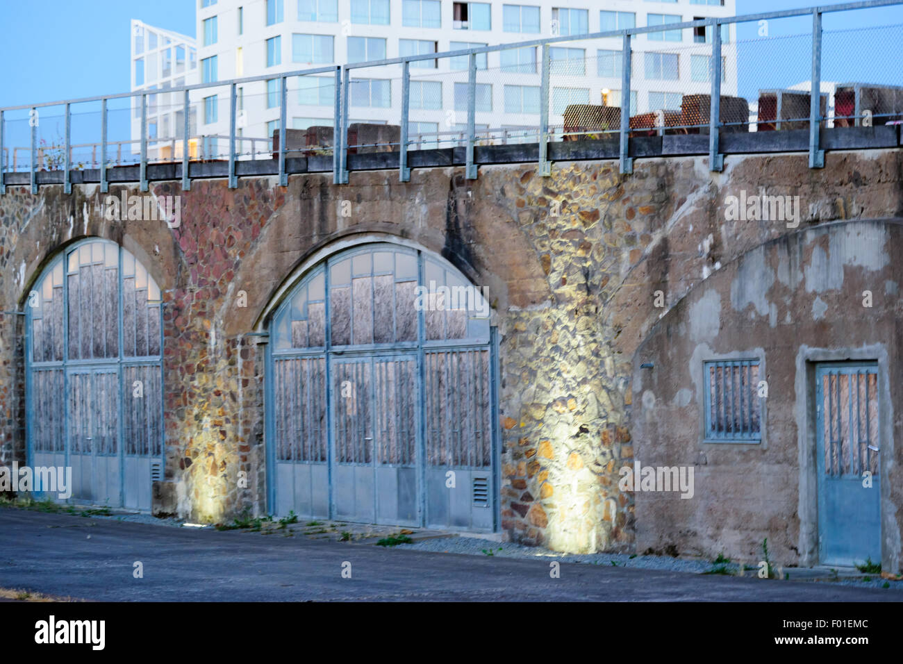 ÎLE DE NANTES Architekturdetails Stockfoto