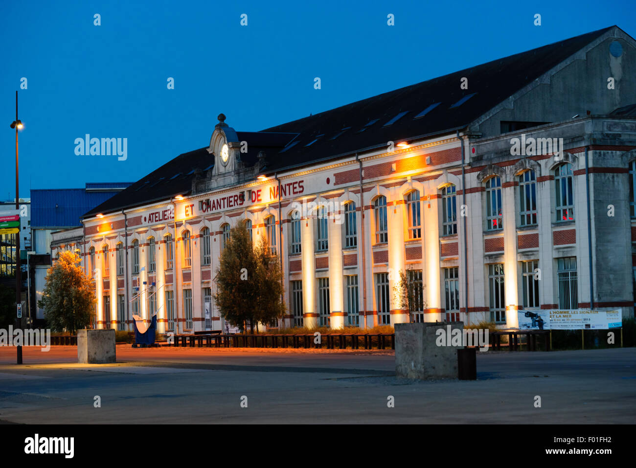 ÎLE DE NANTES Architekturdetails Stockfoto