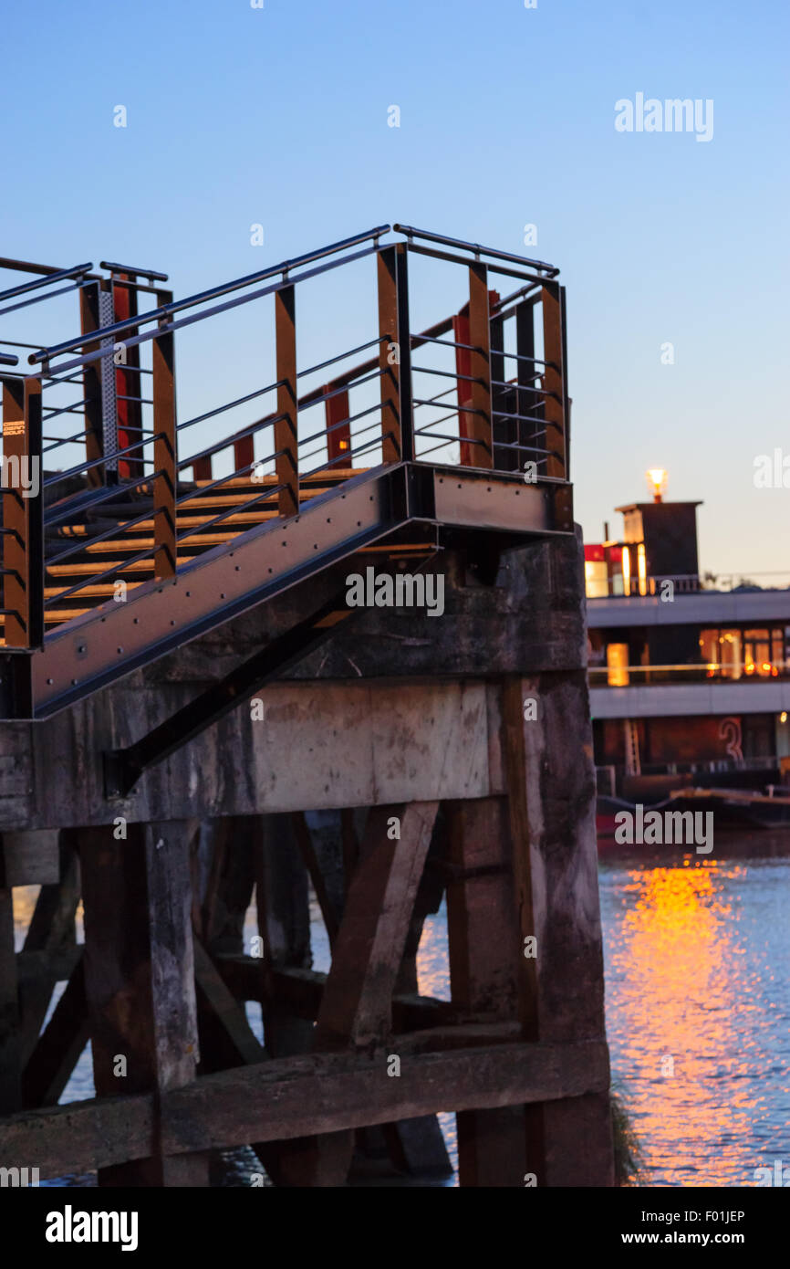 ÎLE DE NANTES Architekturdetails Stockfoto