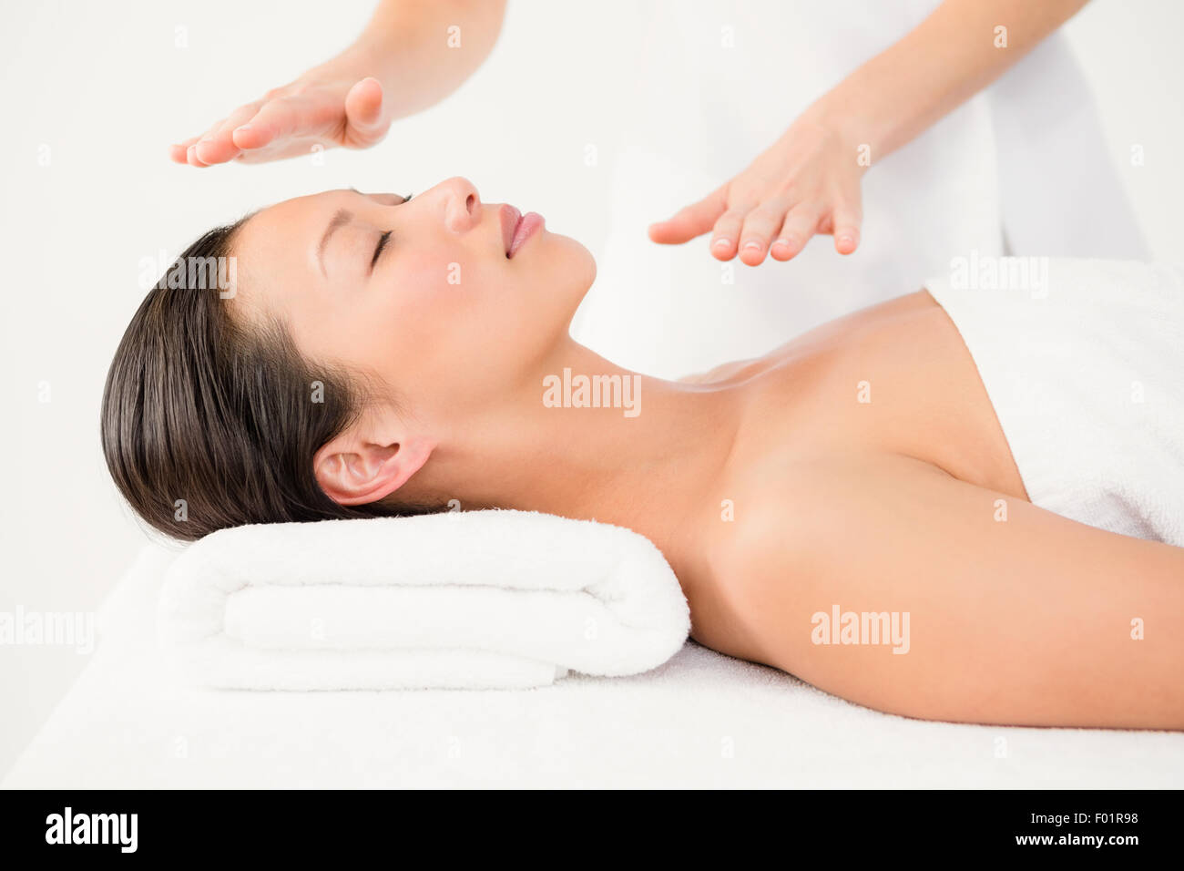 Frau, die alternative Therapie Stockfoto