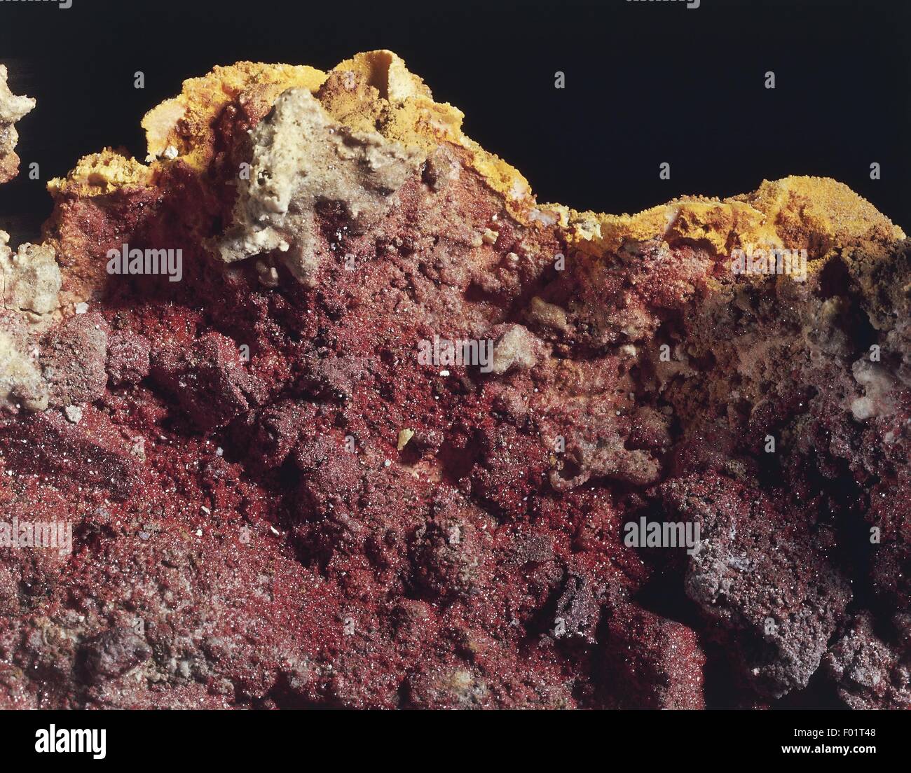 Mineralien: Realgar (Arsen Sulfide) Stockfoto