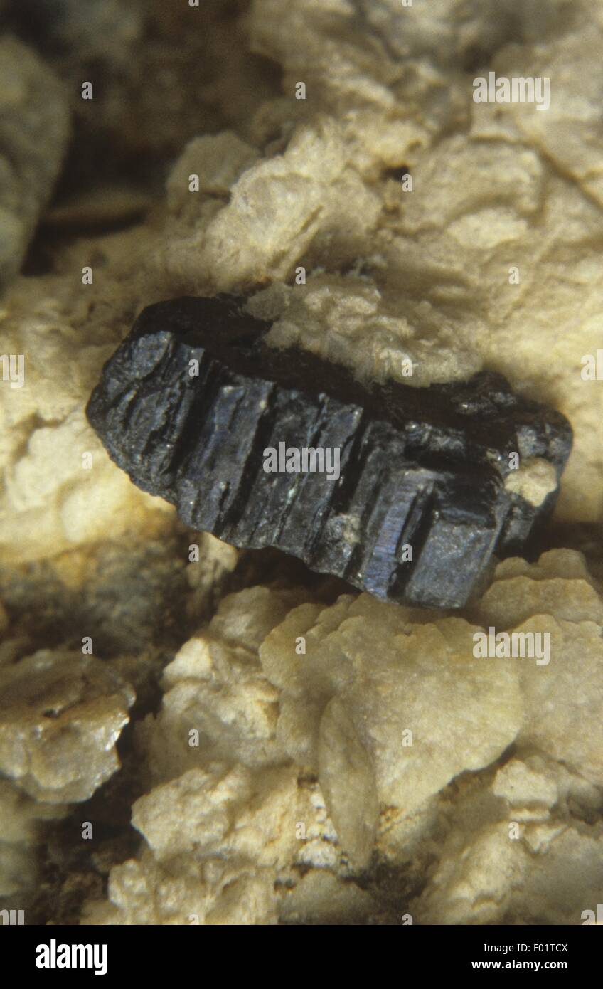 Mineralien - Bournonite, Nahaufnahme Stockfoto