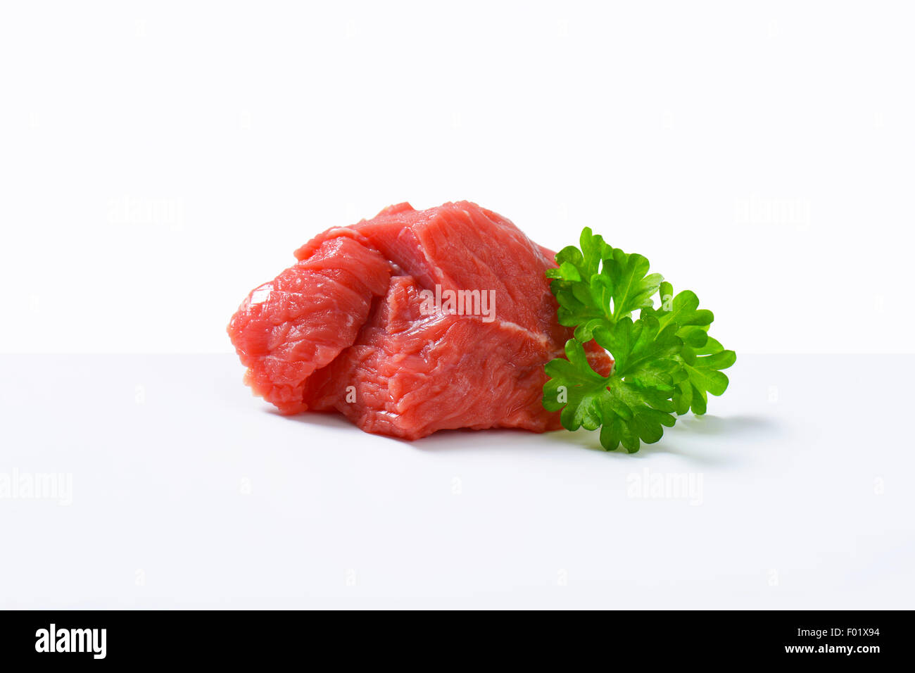 Stück rohes Rindfleischsteak Stockfoto