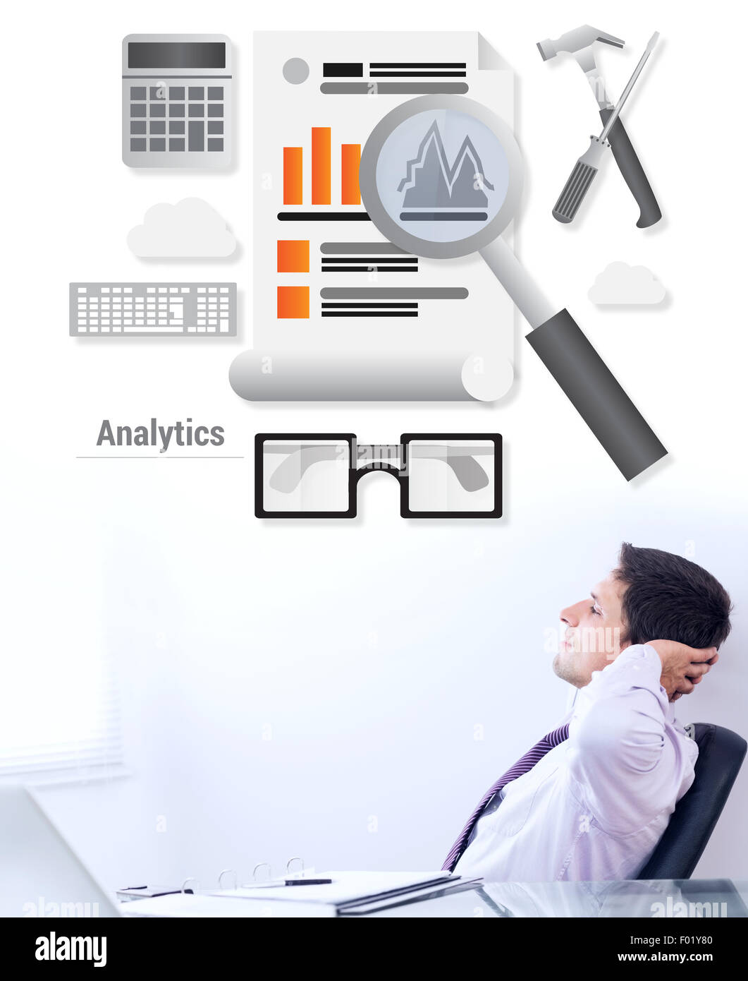 Zusammengesetztes Bild von Business analytics Stockfoto