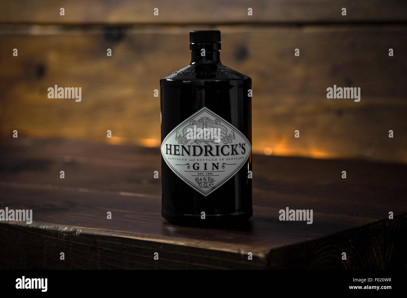 Hendrick es Gin Stockfoto