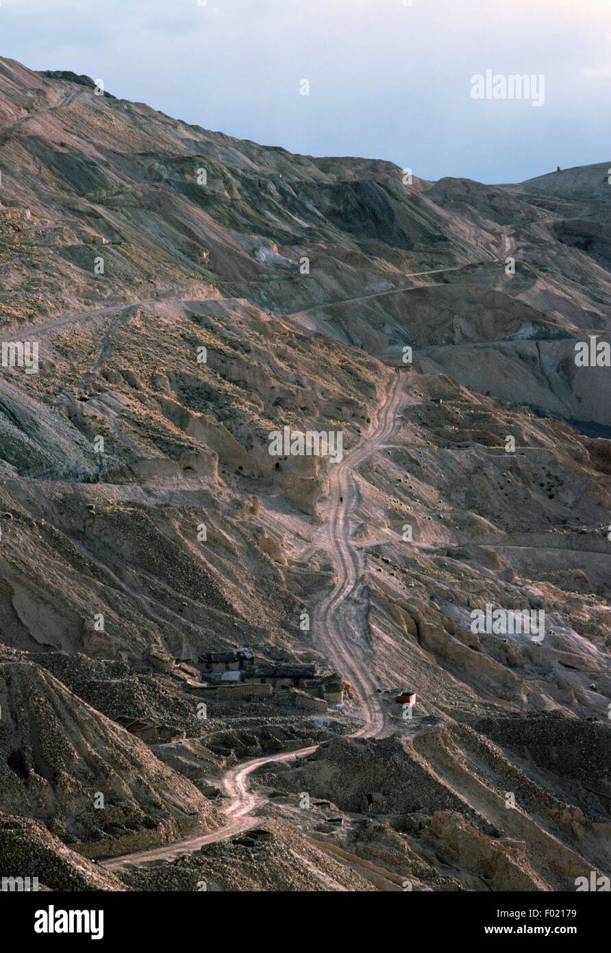 Bergbaugebiet des Cerro Rico, Potosi (UNESCO-Welterbe, 1987), Bolivien. Stockfoto