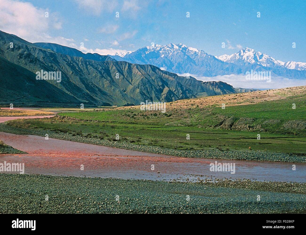 Kunduz-Fluss, Hindukusch, Afghanistan. Stockfoto