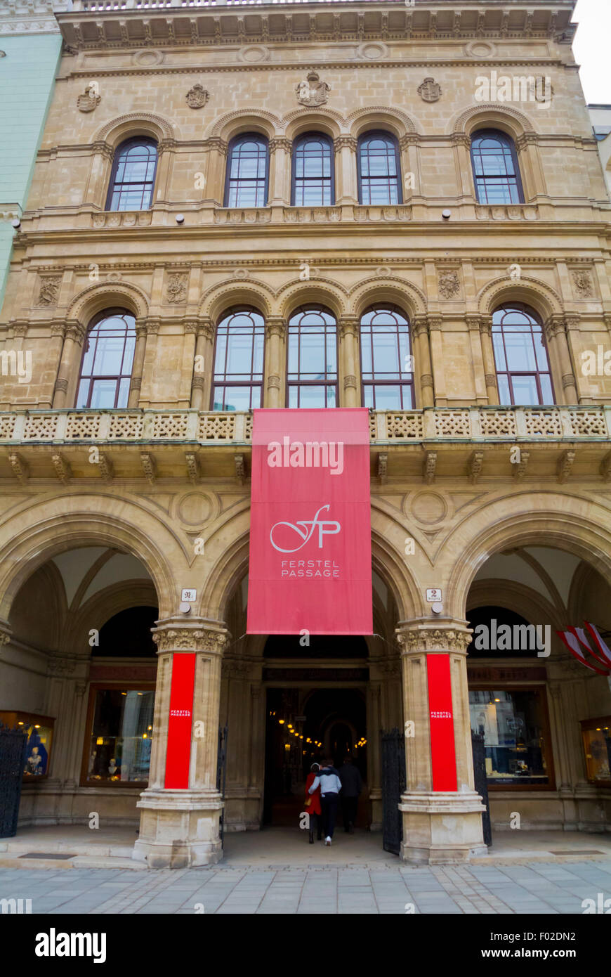 Ferstel Passage, Palais Ferstel (1860), Freyung, Altstadt, Altstadt, Wien, Österreich Stockfoto