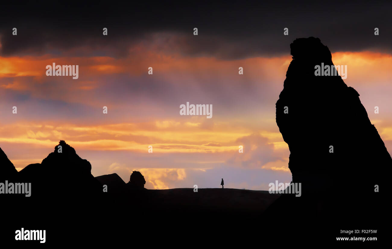 Romantische Himmel, Kappadokien, Türkei Stockfoto