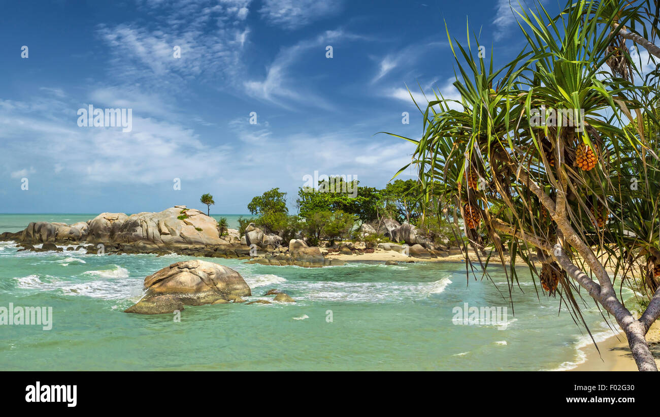 Strand, Belitung Island, Indonesien Stockfoto