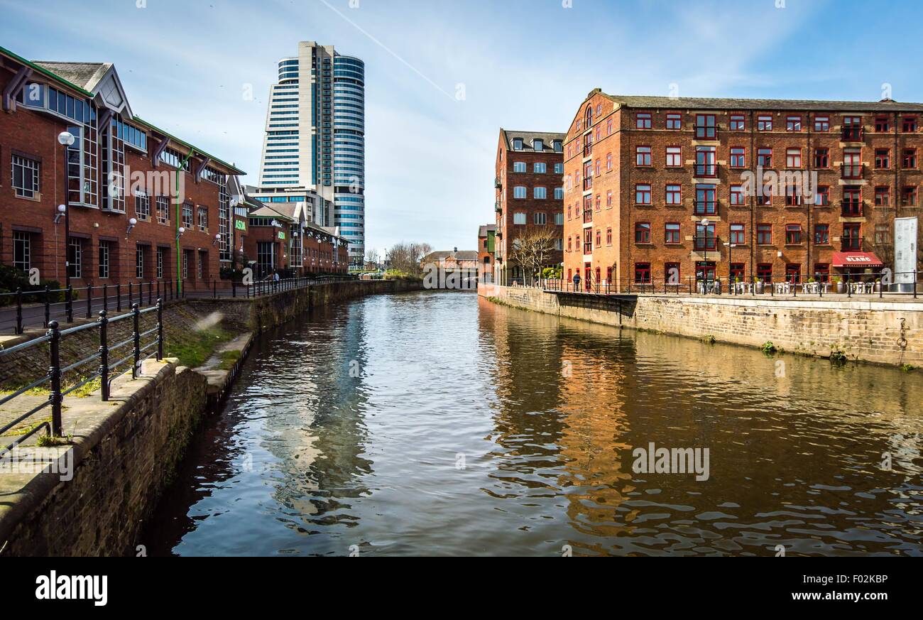 Blick auf Bridgewater, Leeds, England, Großbritannien Stockfoto