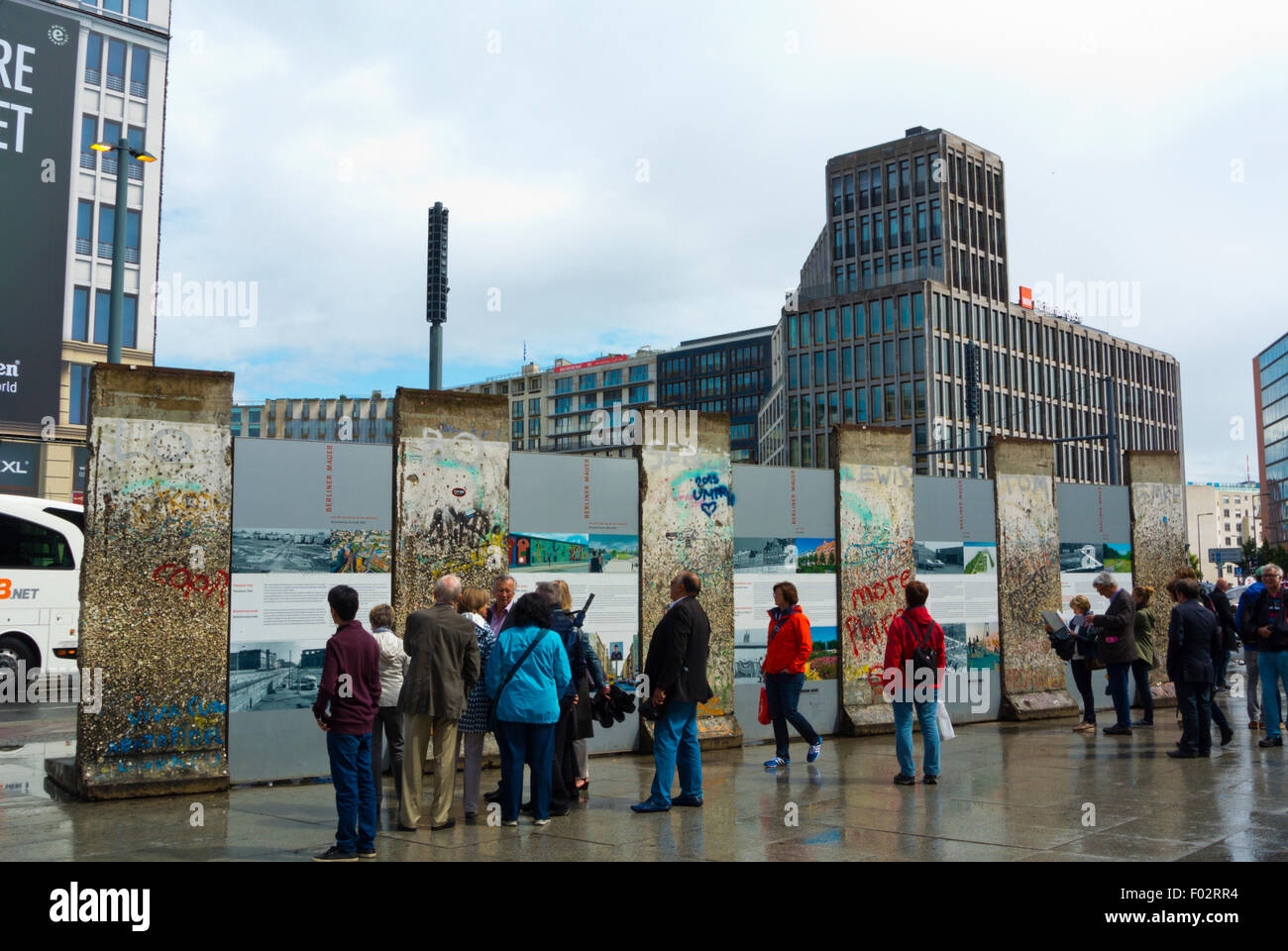 Beispiele der Berliner Mauer 1961-1989, Potsdamer Platz, Mitte, Berlin, Deutschland Stockfoto